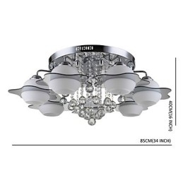 Designer Touch Decorative Remoter Control 7 Lights with Blue Redss Modern Ceiling Light Flush Mount