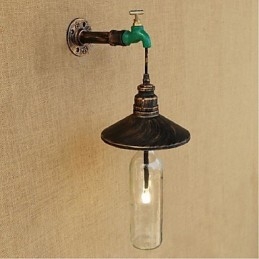 Designer Touch Decorative Edison Retro Water Pipe Wine Bottle Wall lamp Wall Light