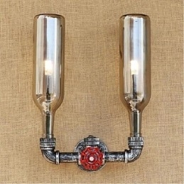 Designer Touch Decorative Water Bottle Wall Lamp Wall Light Gray