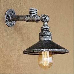 Designer Touch Decorative Rustic Lodge Painting Feature for Ambient Light Wall Sconces Wall Light Silver