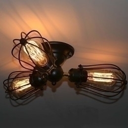 Designer Touch Decorative Traditional Classic Vintage Mini Style Painting Metal Flush Mount