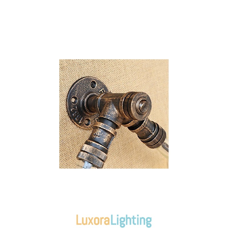 Designer Touch Decorative Retro American Village Creative Industry Wind Water Bottle Wall Lamp Wall Light Grey