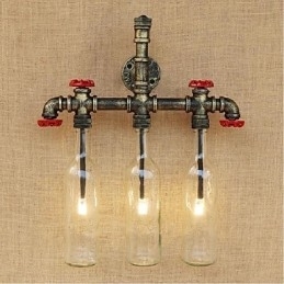 Designer Touch Decorative Retro Industrial Wind Switch Water Bottle Wall Lamp Wall Light