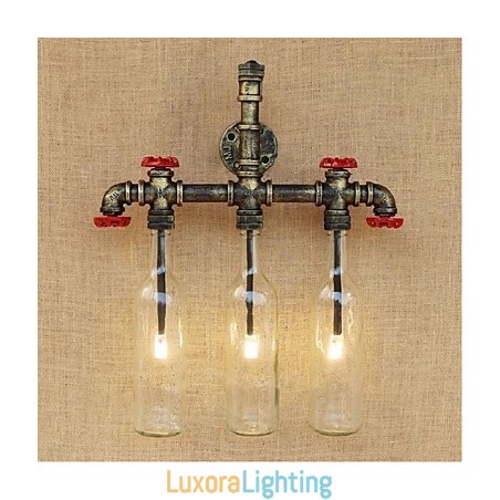 Designer Touch Decorative Retro Industrial Wind Switch Water Bottle Wall Lamp Wall Light