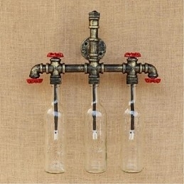 Designer Touch Decorative Retro Industrial Wind Switch Water Bottle Wall Lamp Wall Light
