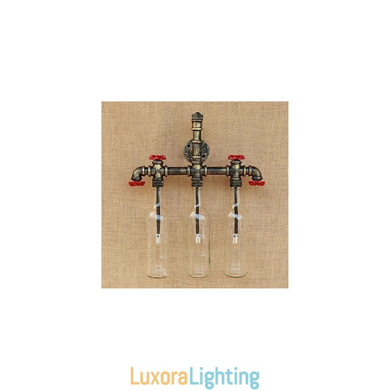 Designer Touch Decorative Retro Industrial Wind Switch Water Bottle Wall Lamp Wall Light