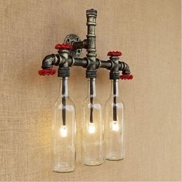 Designer Touch Decorative Retro Industrial Wind Switch Water Bottle Wall Lamp Wall Light