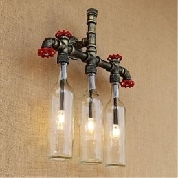 Designer Touch Decorative Retro Industrial Wind Switch Water Bottle Wall Lamp Wall Light