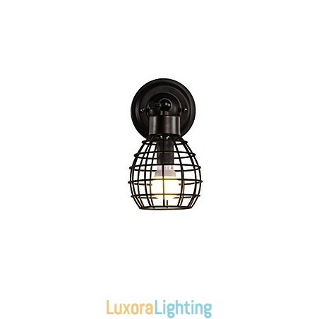 Designer Touch Decorative Retro Pipe Wall Lights Simple Loft Black Birdcage Metal Dining Room Kitchen Bar Cafe Decoration lighting