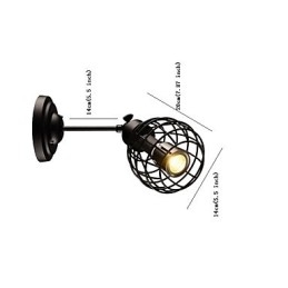 Designer Touch Decorative Retro Pipe Wall Lights Simple Loft Black Birdcage Metal Dining Room Kitchen Bar Cafe Decoration lighting
