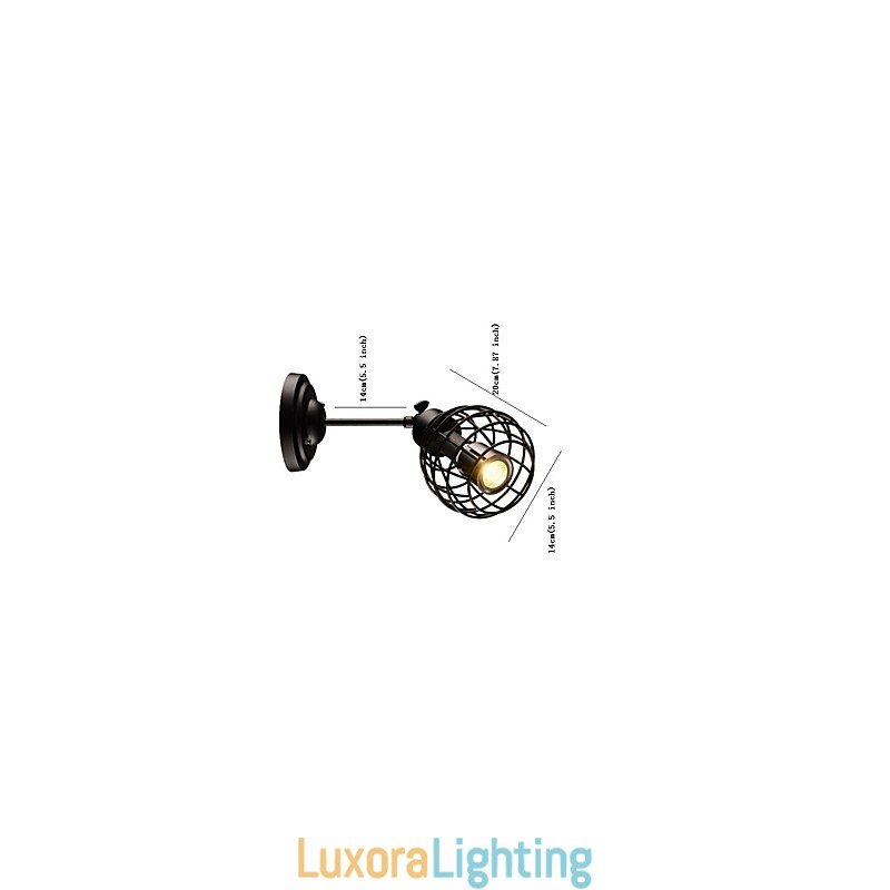 Designer Touch Decorative Retro Pipe Wall Lights Simple Loft Black Birdcage Metal Dining Room Kitchen Bar Cafe Decoration lighting