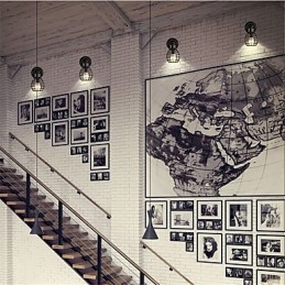 Designer Touch Decorative Retro Pipe Wall Lights Simple Loft Black Birdcage Metal Dining Room Kitchen Bar Cafe Decoration lighting