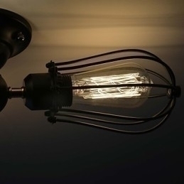 Designer Touch Decorative Traditional Classic Vintage Mini Style Painting Metal Flush Mount