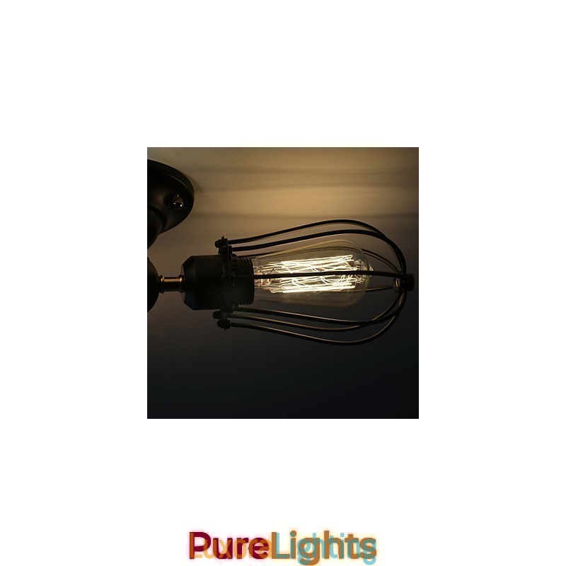 Designer Touch Decorative Traditional Classic Vintage Mini Style Painting Metal Flush Mount