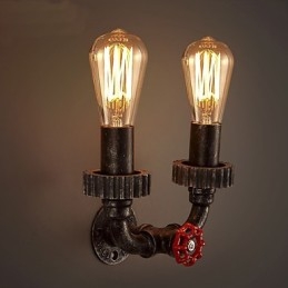 Designer Touch Decorative 2 Heads Vintage Industrial Metal Wall Lights Restaurant Cafe Bar Decoration lighting