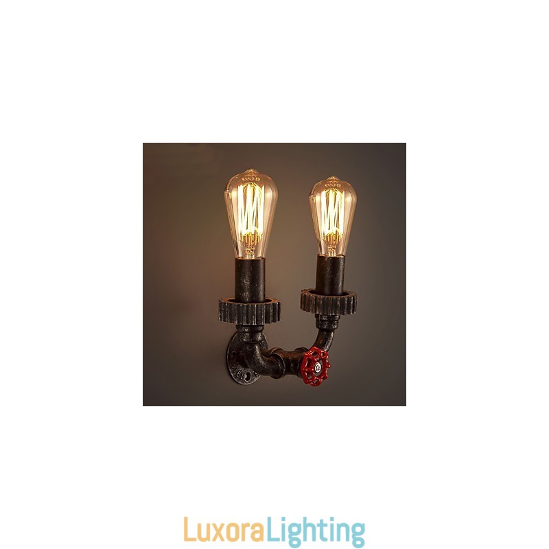 Designer Touch Decorative 2 Heads Vintage Industrial Metal Wall Lights Restaurant Cafe Bar Decoration lighting