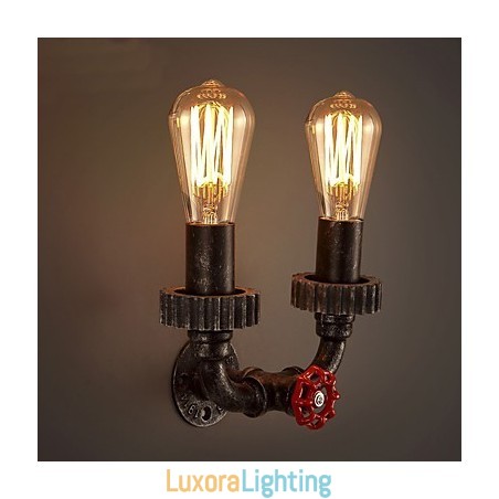 Designer Touch Decorative 2 Heads Vintage Industrial Metal Wall Lights Restaurant Cafe Bar Decoration lighting