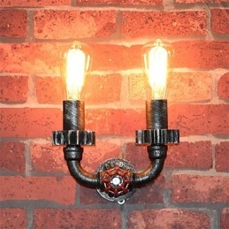 Designer Touch Decorative 2 Heads Vintage Industrial Metal Wall Lights Restaurant Cafe Bar Decoration lighting