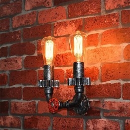 Designer Touch Decorative 2 Heads Vintage Industrial Metal Wall Lights Restaurant Cafe Bar Decoration lighting