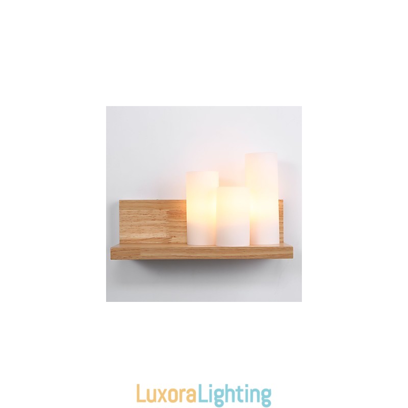 Designer Touch Decorative Wood Sconces 3 Lights Country