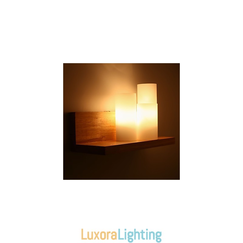 Designer Touch Decorative Wood Sconces 3 Lights Country