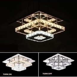 Designer Touch Decorative Crystal Ceiling Lamps Flush Mount Clear or Amber K9 for Indoor CE