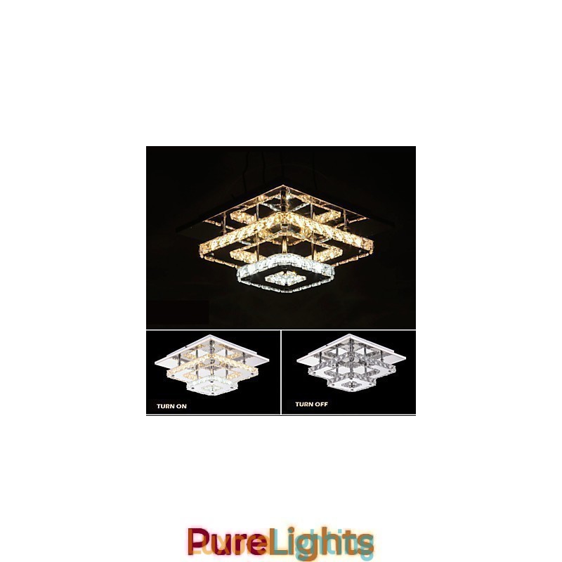 Designer Touch Decorative Crystal Ceiling Lamps Flush Mount Clear or Amber K9 for Indoor CE