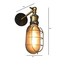 Designer Touch Decorative Vintage Black Metal Loft Wall Lamps Living Room Dining Room Hallway Cafe Bars Bar Wall Lamp