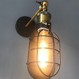 Designer Touch Decorative Vintage Black Metal Loft Wall Lamps Living Room Dining Room Hallway Cafe Bars Bar Wall Lamp