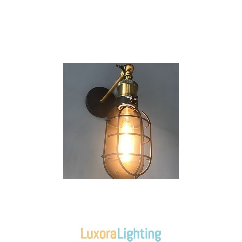 Designer Touch Decorative Vintage Black Metal Loft Wall Lamps Living Room Dining Room Hallway Cafe Bars Bar Wall Lamp