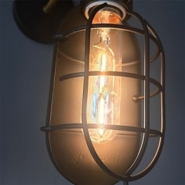 Designer Touch Decorative Vintage Black Metal Loft Wall Lamps Living Room Dining Room Hallway Cafe Bars Bar Wall Lamp