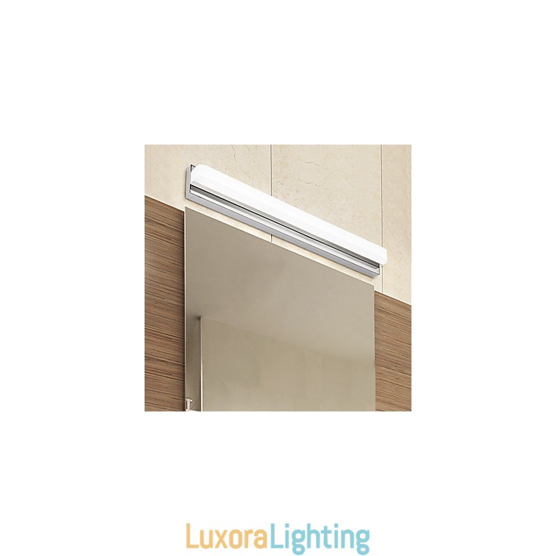 Designer Touch Decorative Integrated Modern Contemporary Chrome Feature for Ambient Light Bathroom Lighting Wall Light