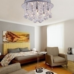 Designer Touch Decorative Modern Contemporary Crystal Chrome Metal Flush Mount