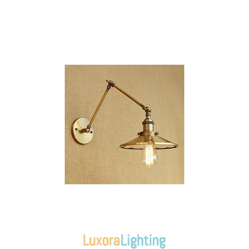Designer Touch Decorative Rustic Lodge Country Retro Electroplated Feature for Mini Style Swing Arm Ambient Light