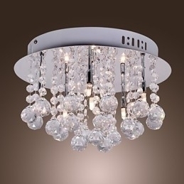 Designer Touch Decorative Modern Contemporary Crystal Chrome Metal Flush Mount