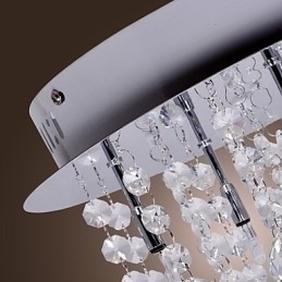 Designer Touch Decorative Modern Contemporary Crystal Chrome Metal Flush Mount