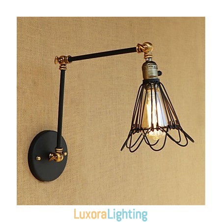 Designer Touch Decorative Rustic Lodge Country Retro Painting Feature for Mini Style Swing Arm Ambient Light Swing