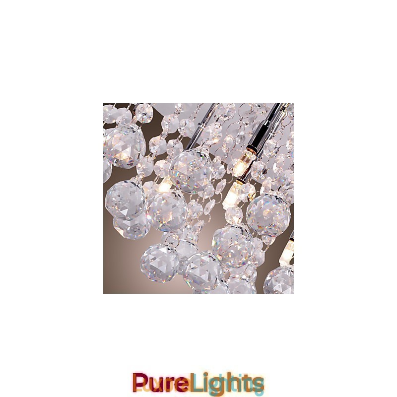 Designer Touch Decorative Modern Contemporary Crystal Chrome Metal Flush Mount