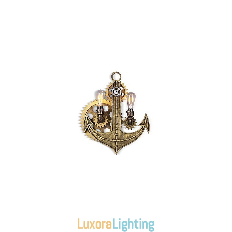 Designer Touch Decorative Vintage Industrial Wall Lights Wood Gear Shape Creative turnable Lights Restaurant Cafe Bar Decoration lighting