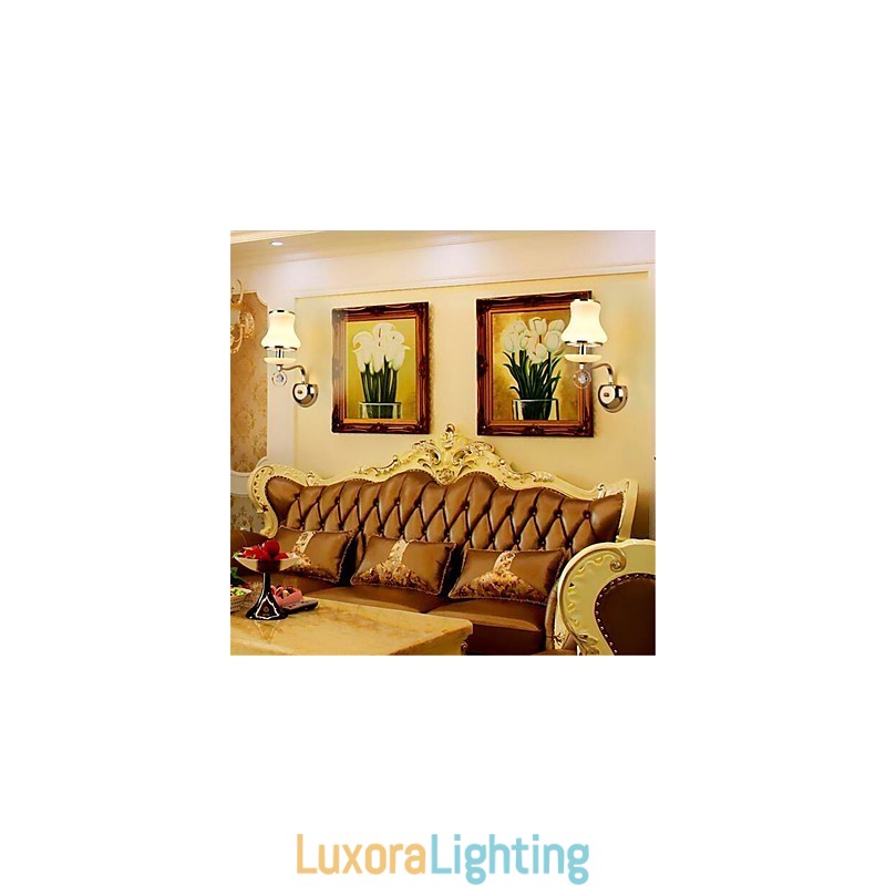 Designer Touch Decorative Modern Contemporary Electroplated Feature for Crystal Mini Style Eye Protection Ambient Light Wall Lights