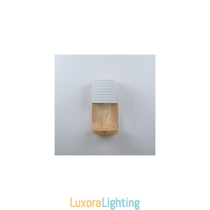 Designer Touch Decorative Simple Wall Lamp Bedside Desk Lamp With Glass Shade and Solid Wood for Bedroom Dresser Living Room Baby Room College Dorm Coffee Table Bookcas