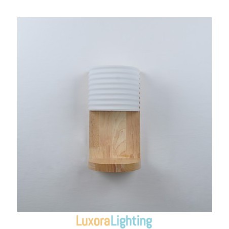 Designer Touch Decorative Simple Wall Lamp Bedside Desk Lamp With Glass Shade and Solid Wood for Bedroom Dresser Living Room Baby Room College Dorm Coffee Table Bookcas