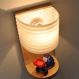 Designer Touch Decorative Simple Wall Lamp Bedside Desk Lamp With Glass Shade and Solid Wood for Bedroom Dresser Living Room Baby Room College Dorm Coffee Table Bookcas