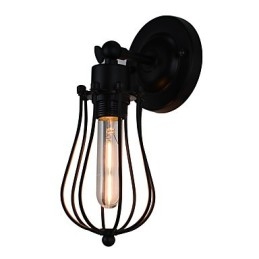 Designer Touch Decorative Painted Steel Wall Lamp Dumb Black American Coffee Decoration Retro Wall Light Lightsaber Lamp On Wall
