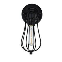 Designer Touch Decorative Painted Steel Wall Lamp Dumb Black American Coffee Decoration Retro Wall Light Lightsaber Lamp On Wall