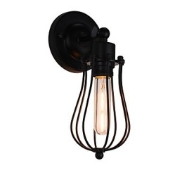Designer Touch Decorative Painted Steel Wall Lamp Dumb Black American Coffee Decoration Retro Wall Light Lightsaber Lamp On Wall