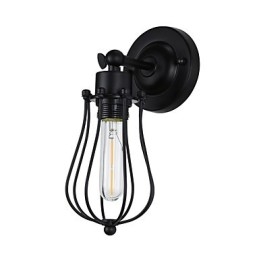 Designer Touch Decorative Painted Steel Wall Lamp Dumb Black American Coffee Decoration Retro Wall Light Lightsaber Lamp On Wall