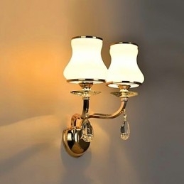 Designer Touch Decorative Modern Contemporary Electroplated Feature for Crystal Mini Style Eye Protection Wall Lights