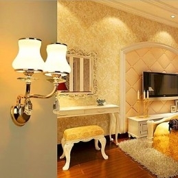 Designer Touch Decorative Modern Contemporary Electroplated Feature for Crystal Mini Style Eye Protection Wall Lights