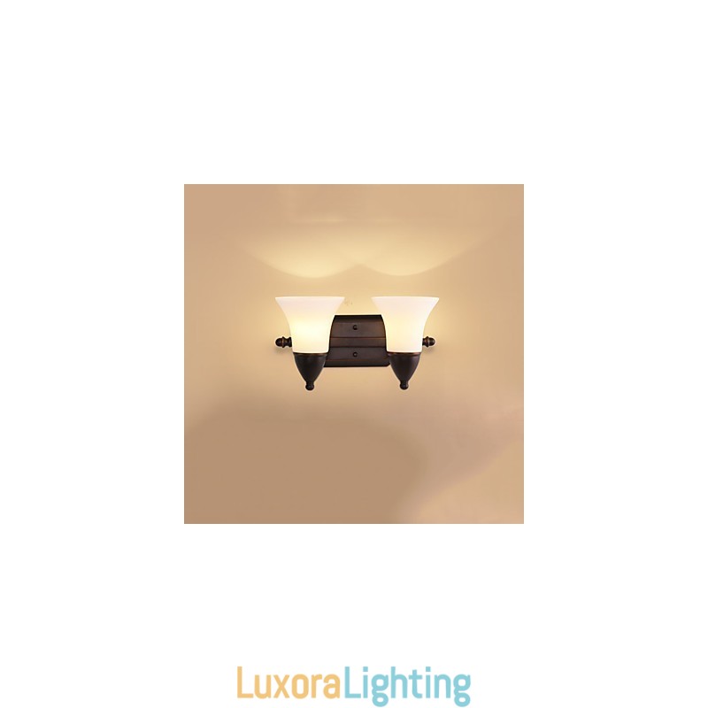 Designer Touch Decorative Rustic Lodge Black Oxide Finish Feature for Eye Protection Ambient Light Wall Sconces Wall Light